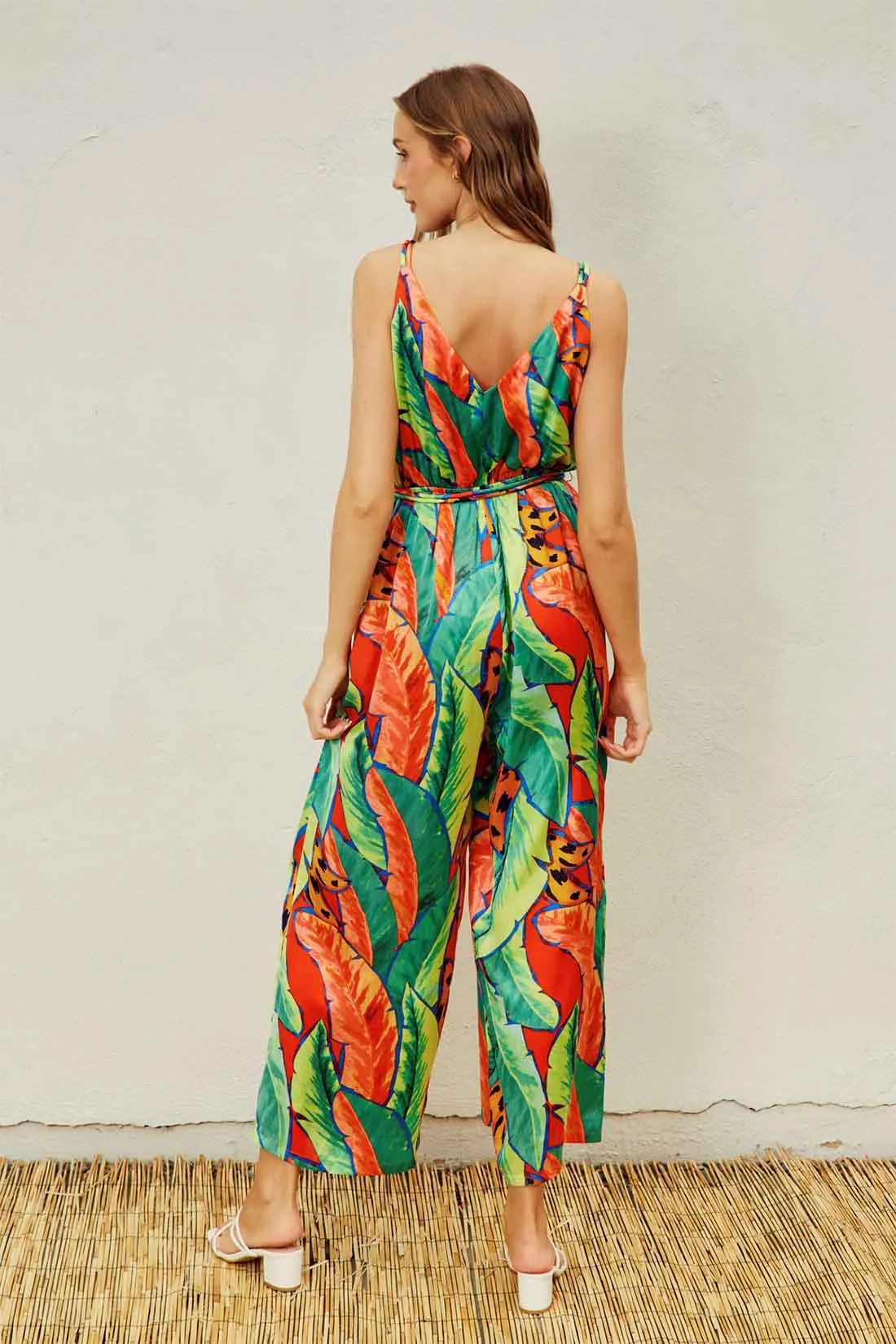 Tropical Print Jumpsuit
