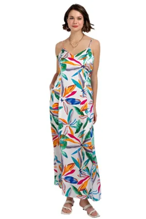 Tropical Print Maxi Dress