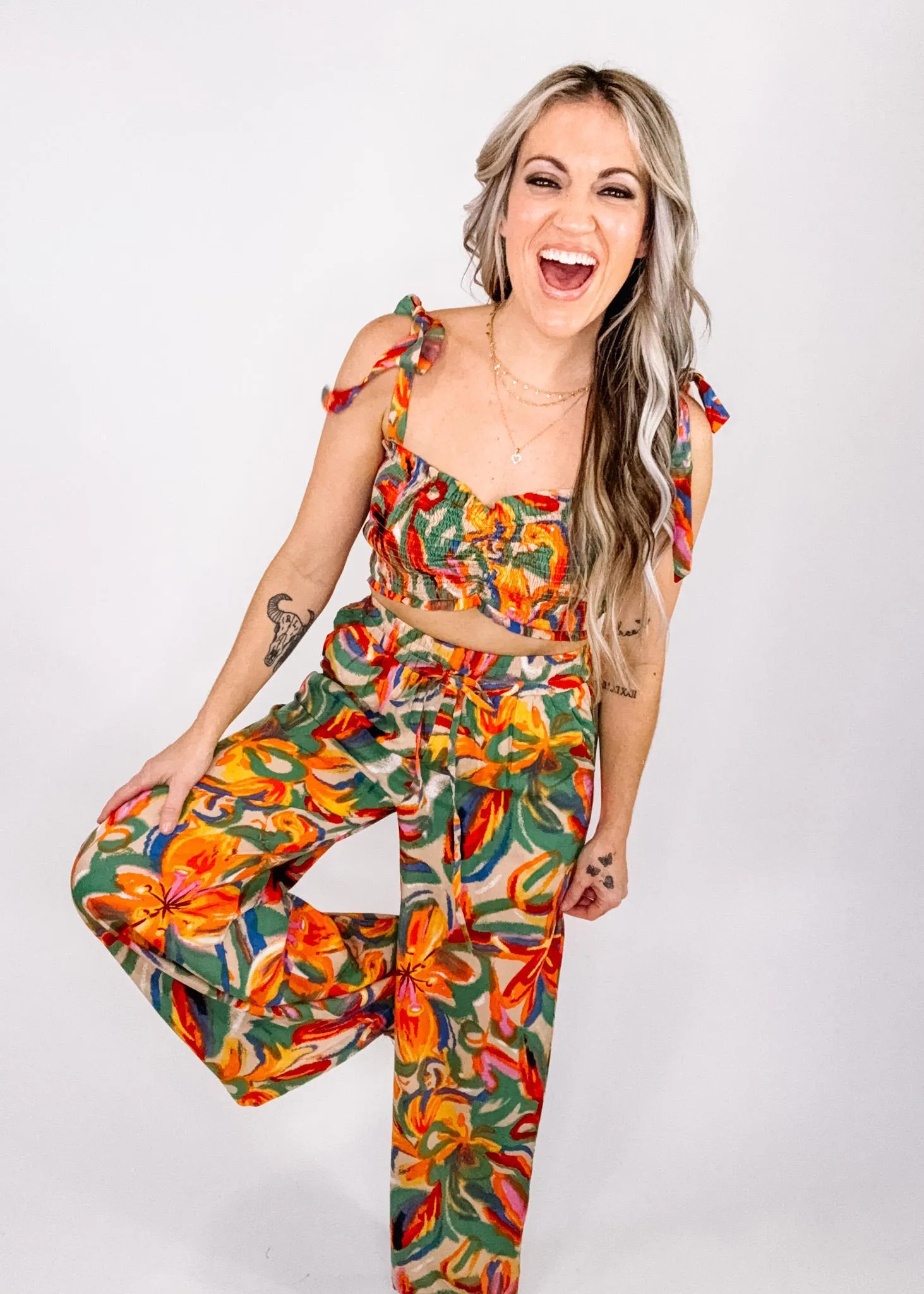 Tropical Two Piece Jumpsuit