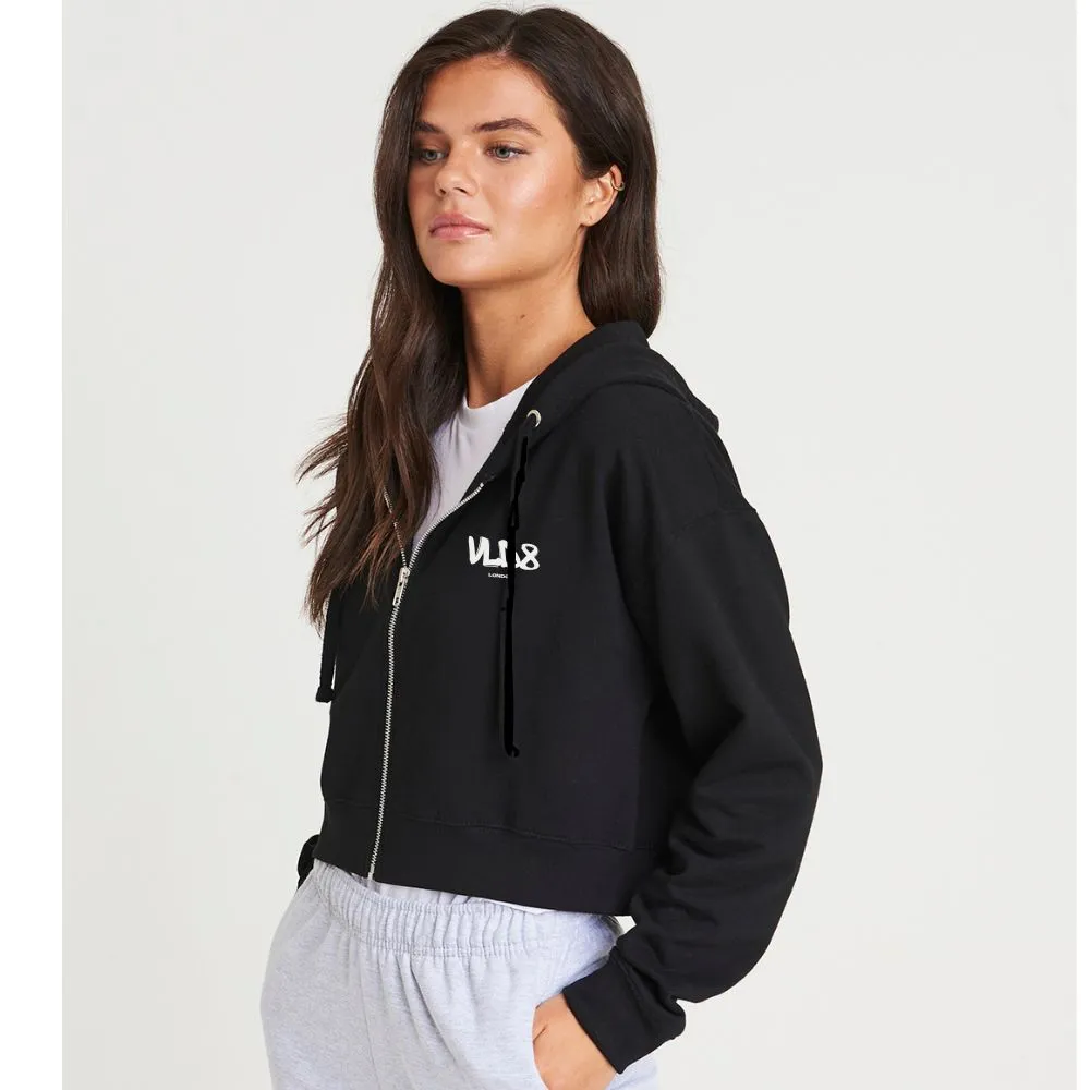 Validate Crop Zoodie Black