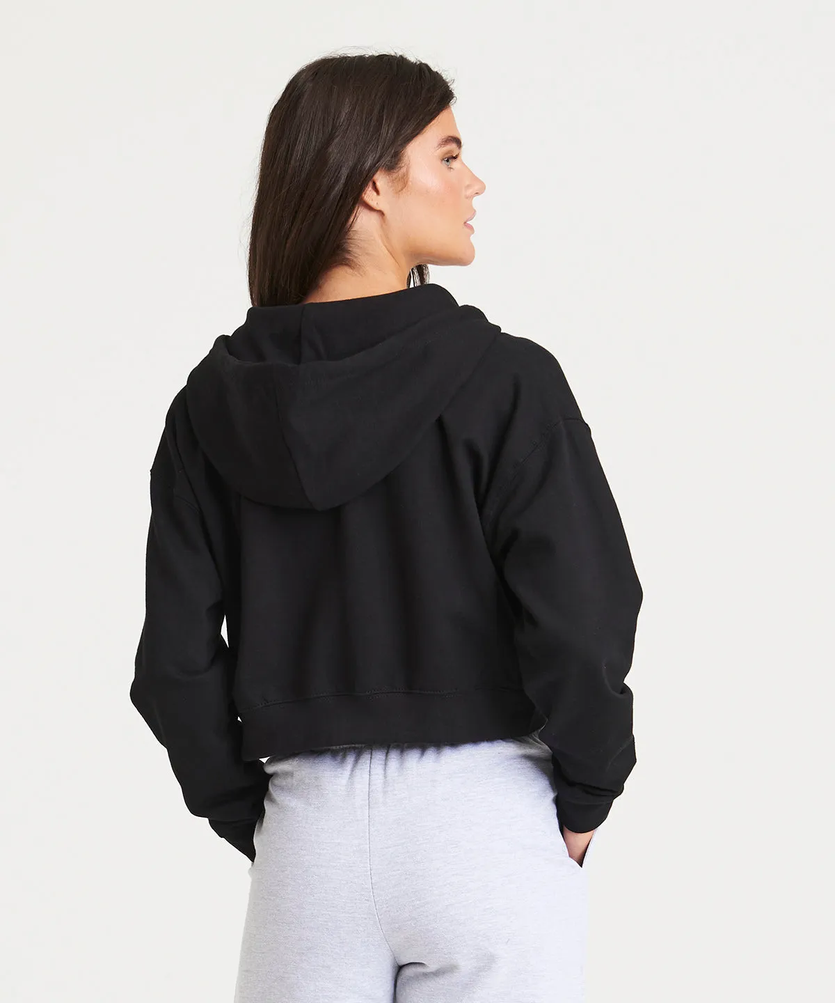 Validate Crop Zoodie Black