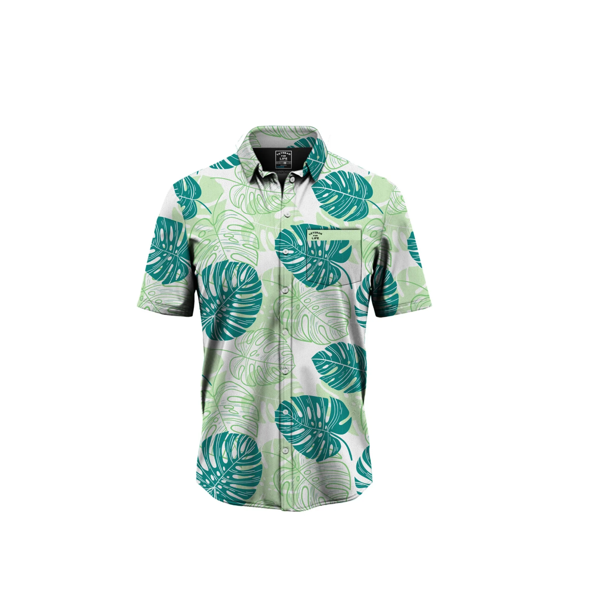 VFL Green Monstera Full Button Shirt