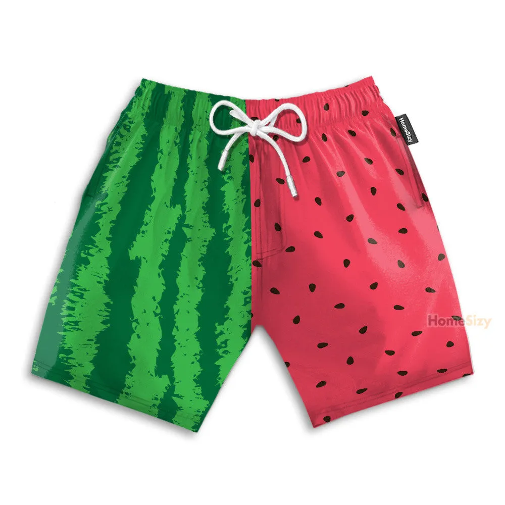 Watermelon Tropical Funny Button's Up Shirts - Hawaiian Shirt & Beach Shorts