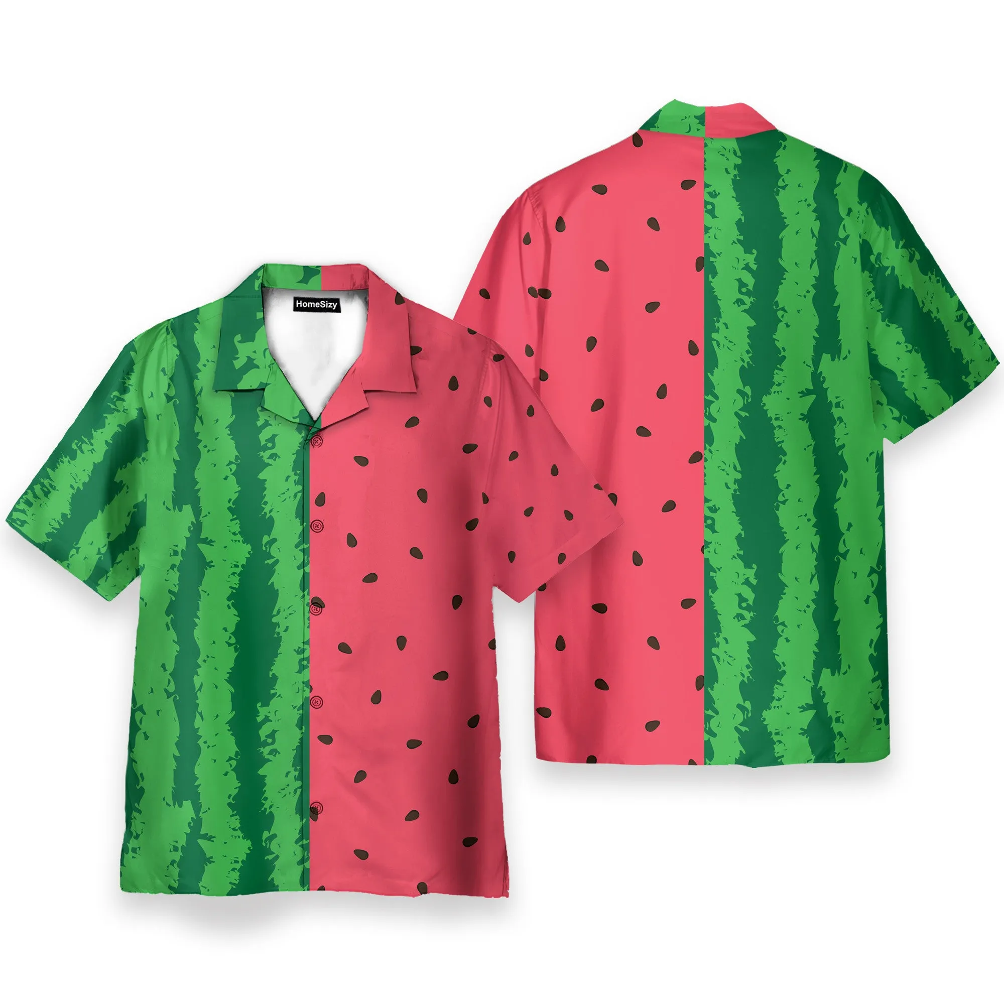 Watermelon Tropical Funny Button's Up Shirts - Hawaiian Shirt & Beach Shorts