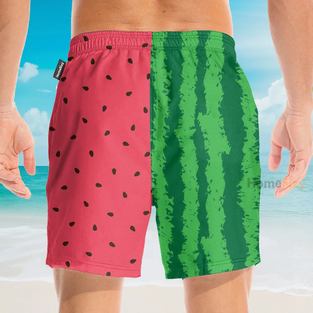 Watermelon Tropical Funny Button's Up Shirts - Hawaiian Shirt & Beach Shorts