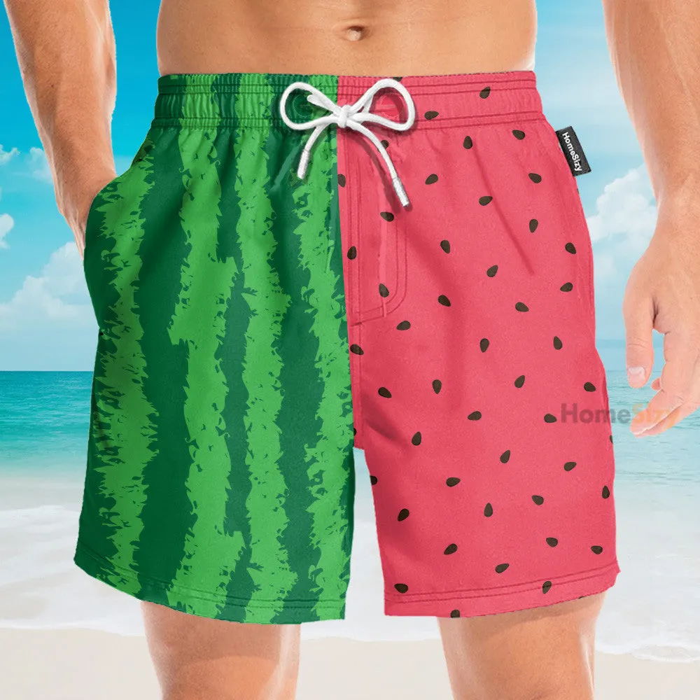 Watermelon Tropical Funny Button's Up Shirts - Hawaiian Shirt & Beach Shorts