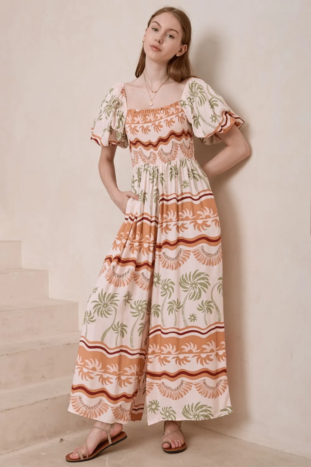 Waverly Wide Leg Jumpsuit - Tropics