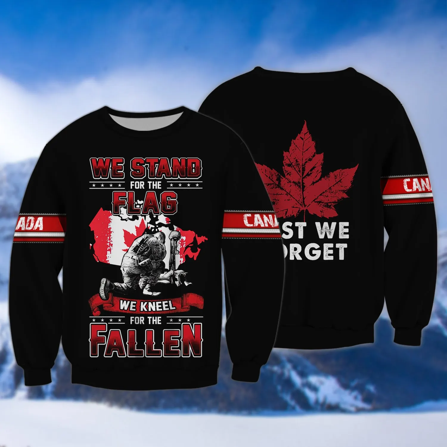 We Knell For The Fallen Remembrance Day Veterans Canada 3D Shirt