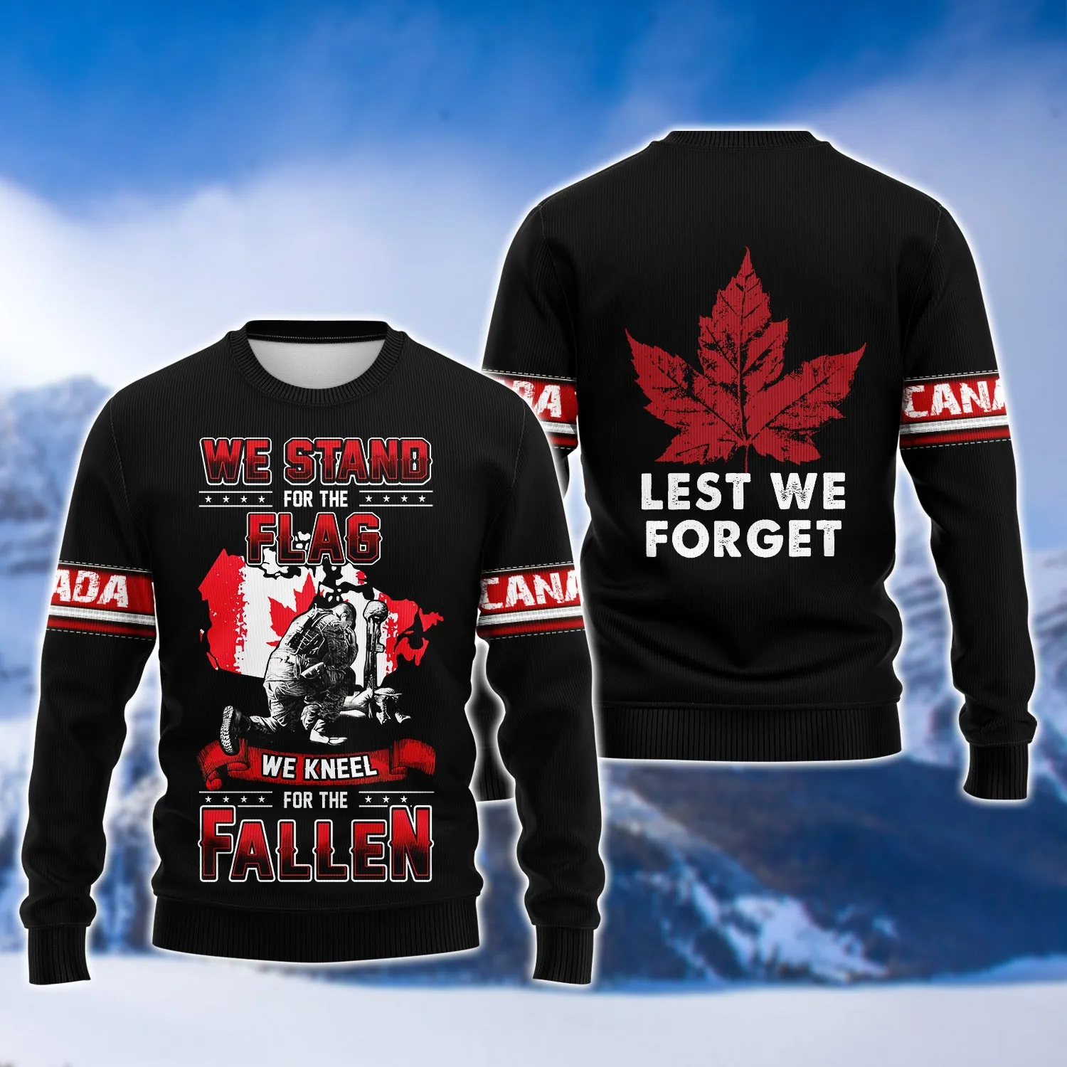 We Knell For The Fallen Remembrance Day Veterans Canada 3D Shirt