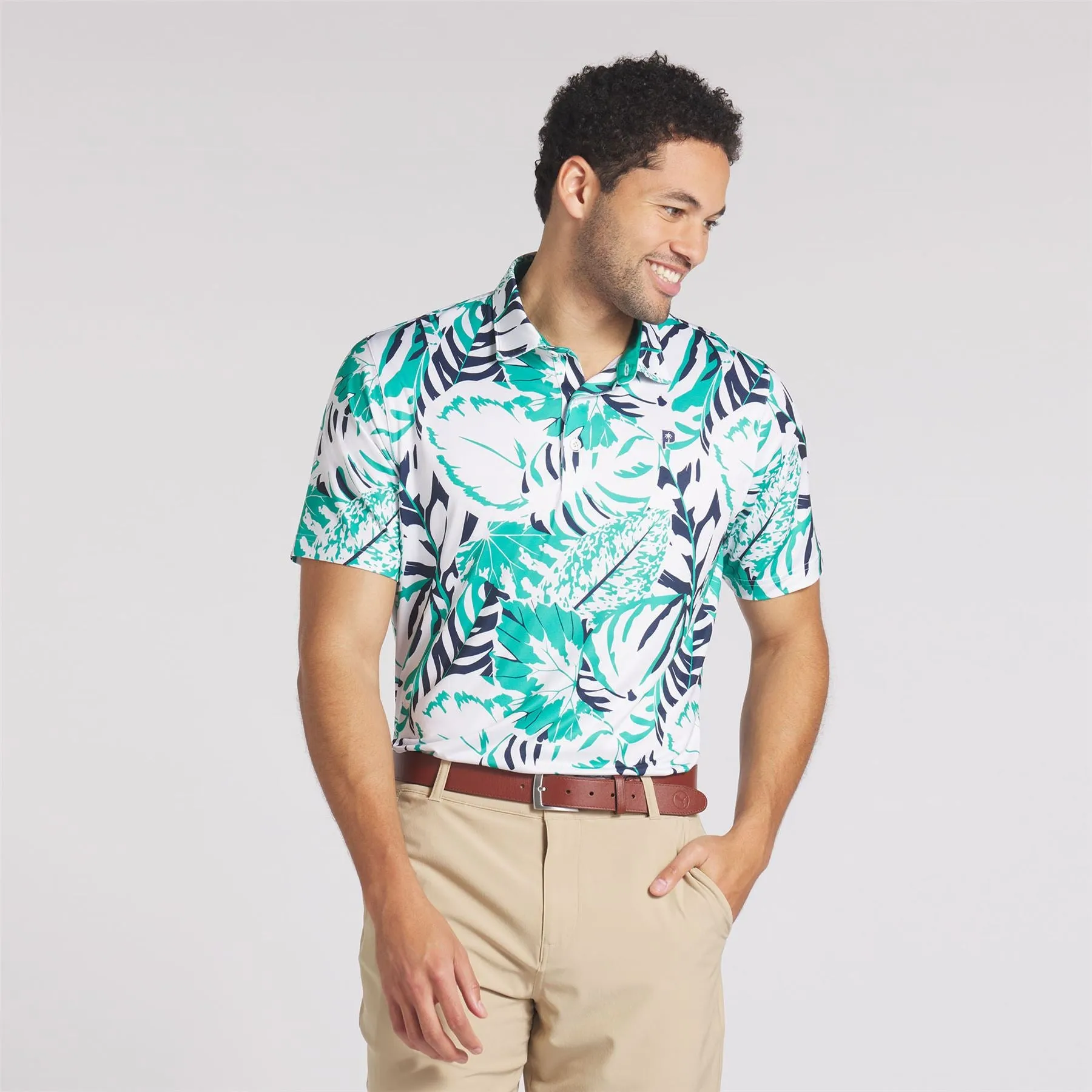 x PTC Palm Glitch Polo Sparkling Green/Fresh Mint